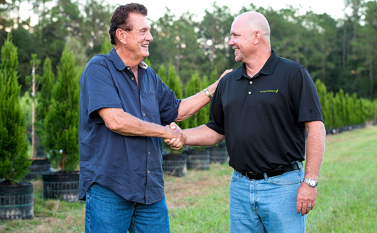 Joel Butler, Glenn Harrell at Butler Tree Farm